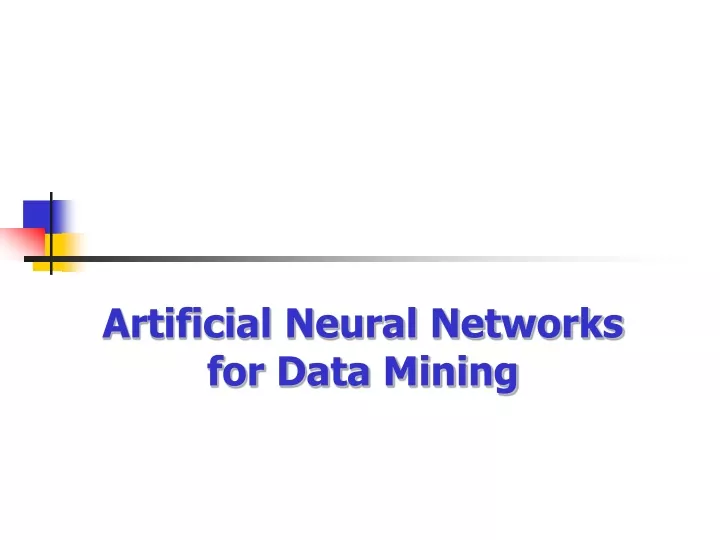 artificial neural networks for data mining