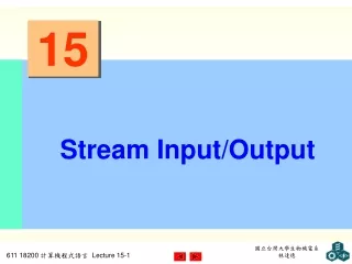Stream Input/Output