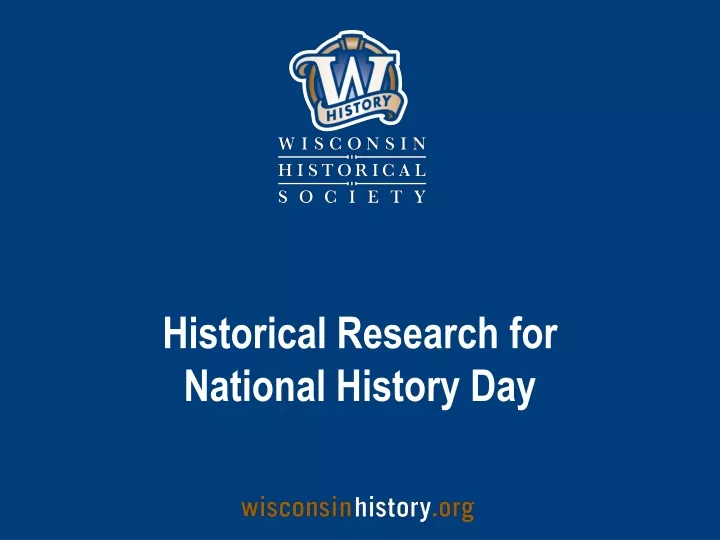 historical research for national history day