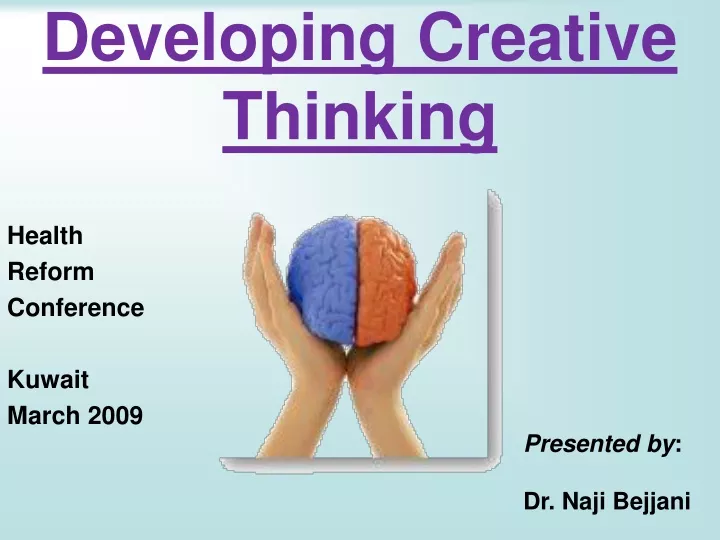 developing creative thinking