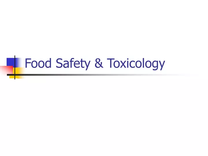 food safety toxicology