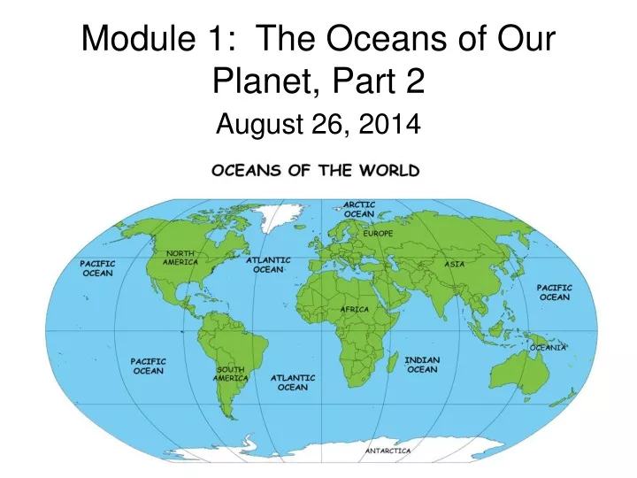 module 1 the oceans of our planet part 2