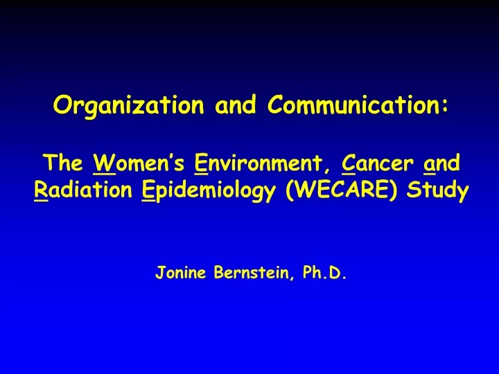 organization and communication the w omen