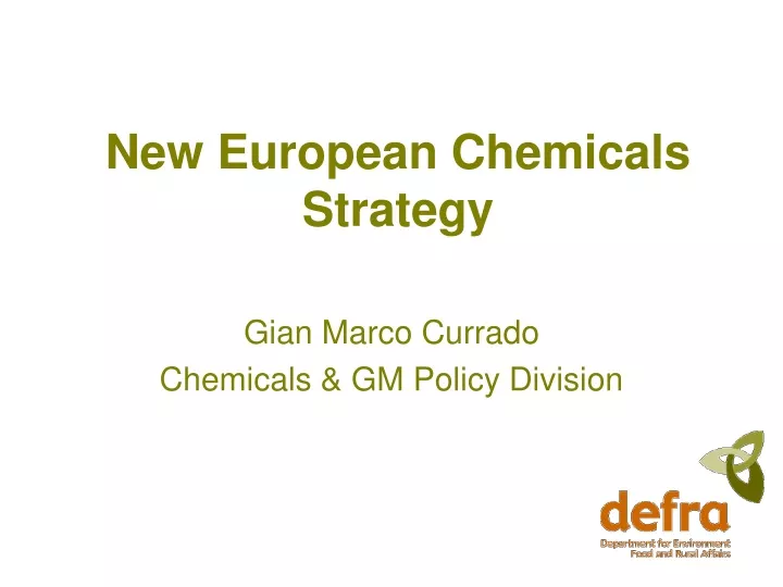 new european chemicals strategy
