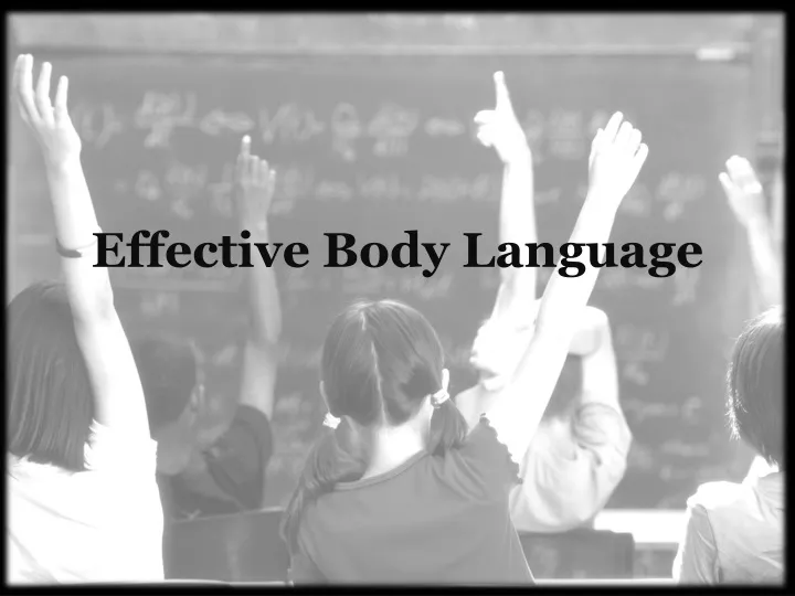 effective body language