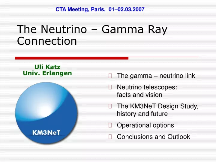 the neutrino gamma ray connection