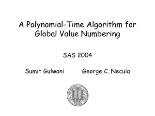 A Polynomial-Time Algorithm for Global Value Numbering