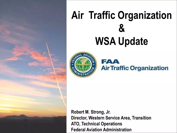 air traffic organization wsa update