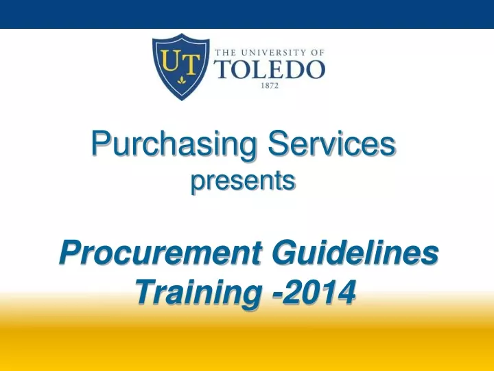 purchasing services presents procurement guidelines training 2014