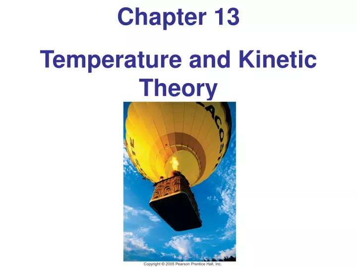 chapter 13 temperature and kinetic theory