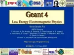 Low Energy Electromagnetic Physics - slide 1