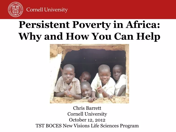 persistent poverty in africa