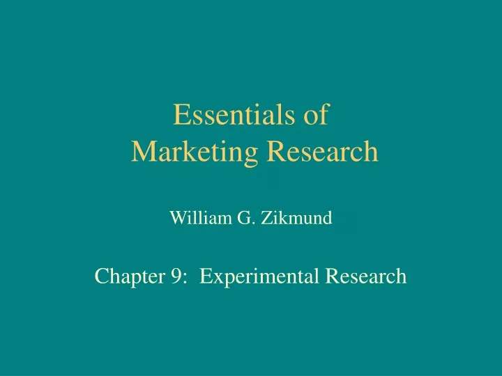 essentials of marketing research william g zikmund