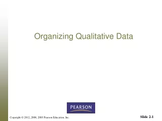 Organizing Qualitative Data