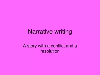 Narrative writing