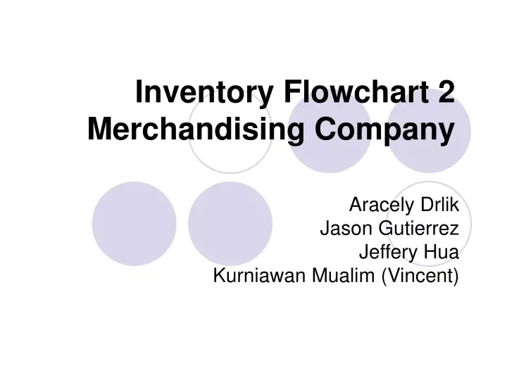 inventory flowchart 2 merchandising company