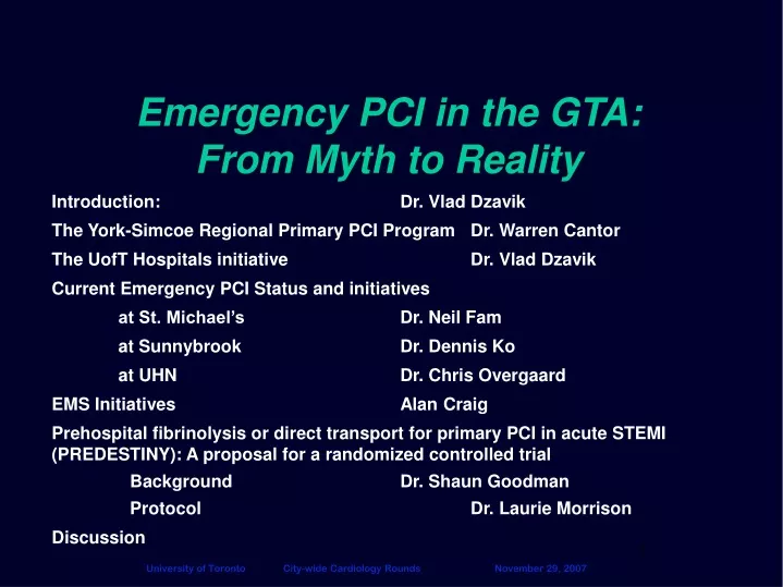 emergency pci in the gta from myth to reality
