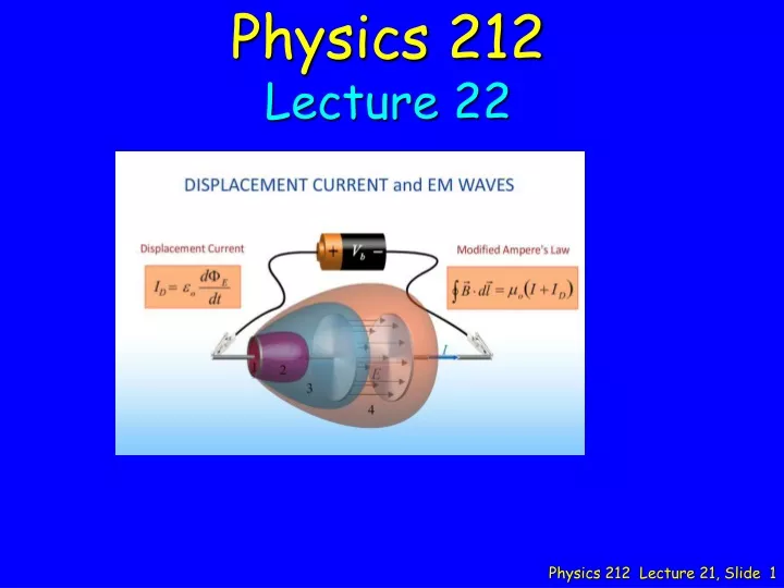 physics 212 lecture 22