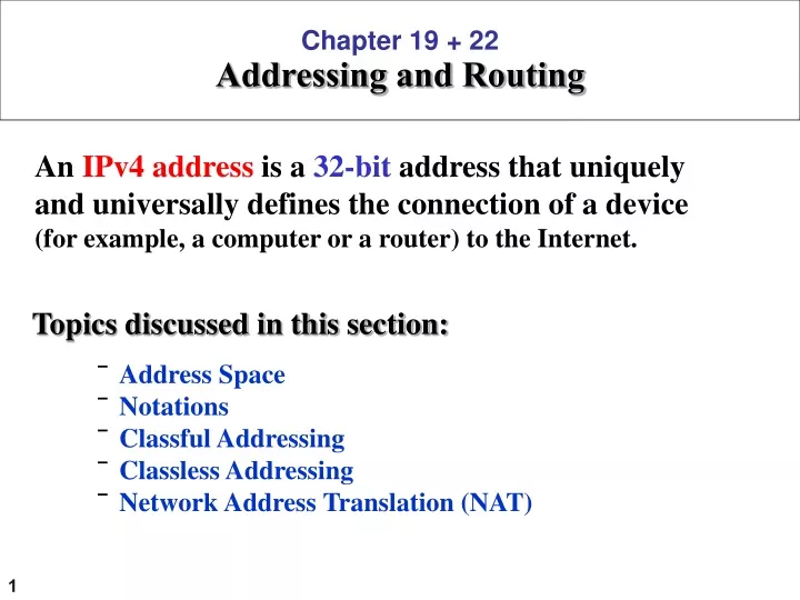 chapter 19 22 addressing and routing