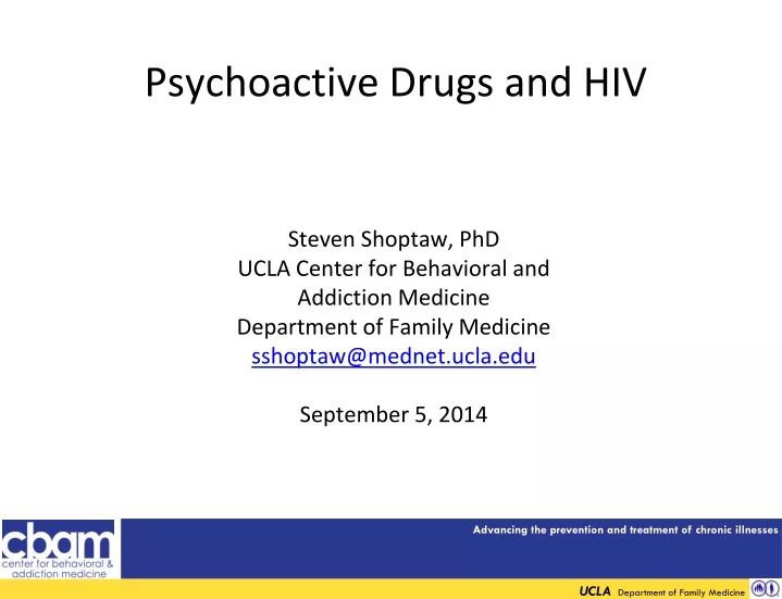 psychoactive drugs and hiv