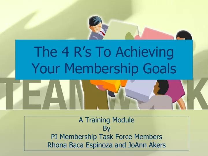 the 4 r s to achieving your membership goals