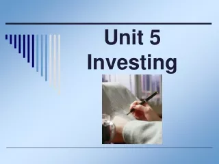 Unit 5 Investing