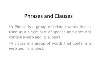 PPT - Clauses and Phrases PowerPoint Presentation, free download - ID ...