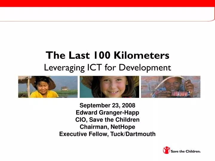 the last 100 kilometers leveraging ict for development