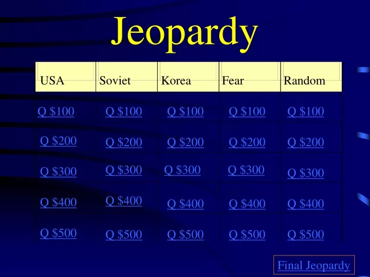 jeopardy