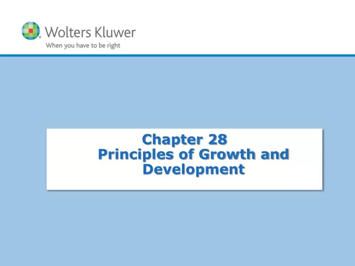 chapter 28 principles of growth and development