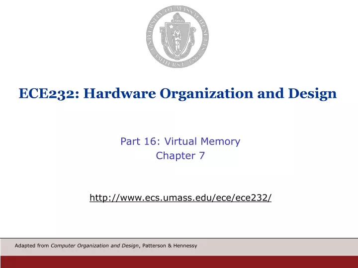 ece232 hardware organization and design