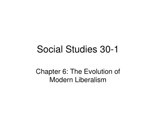 Social Studies 30-1