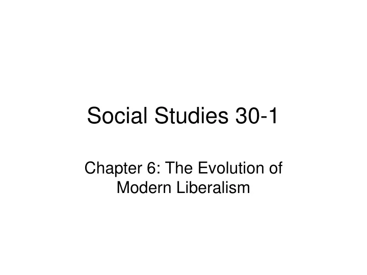 social studies 30 1