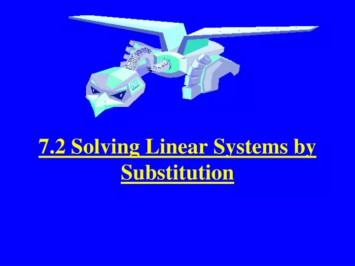 7 2 solving linear systems by substitution