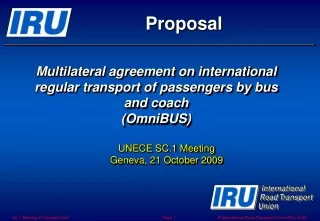 Multilateral agreement on international regular transport of passengers by bus and coach (OmniBUS)