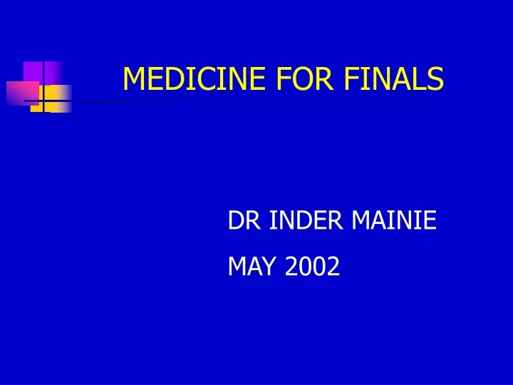medicine for finals
