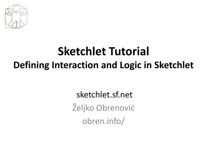 sketchlet tutorial defining interaction and logic in sketchlet