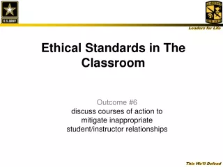 Ethical Standards in The Classroom