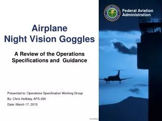 Airplane  Night Vision Goggles