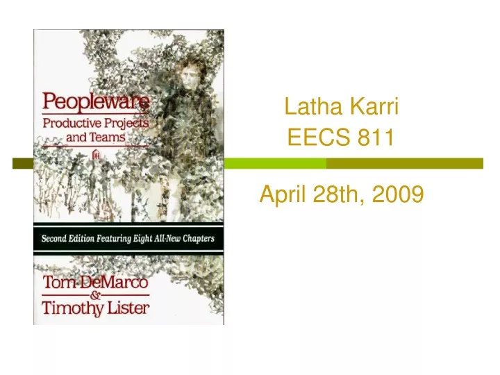 latha karri eecs 811 april 28th 2009