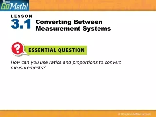 Converting Between Measurement Systems