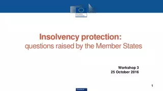 Insolvency  protection : questions raised by the Member States