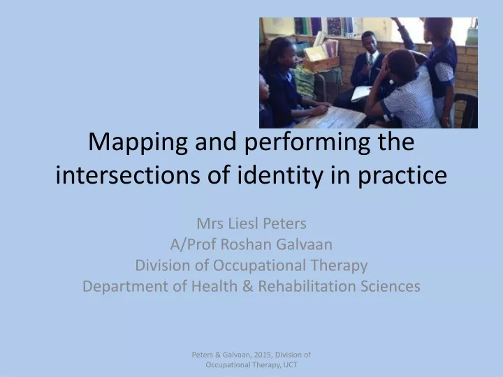mapping and performing the intersections of identity in practice