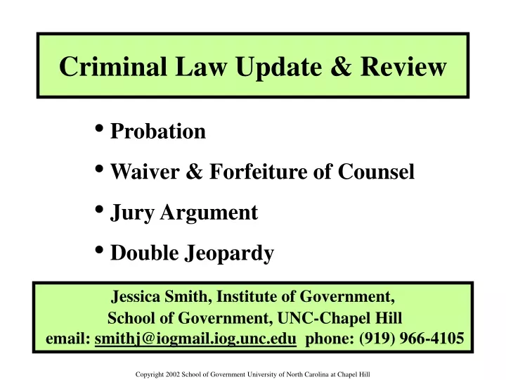 criminal law update review