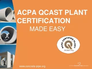 ACPA QCAST PLANT CERTIFICATION