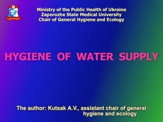 HYGIENE  OF  WATER  SUPPLY