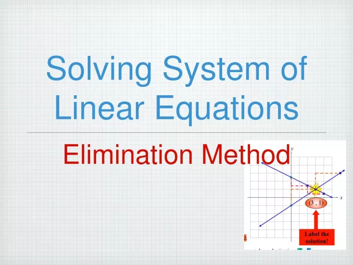 solving system of linear equations
