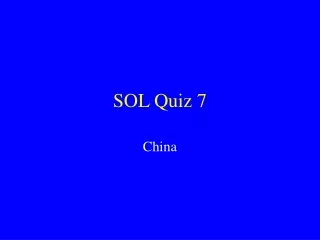 SOL Quiz 7