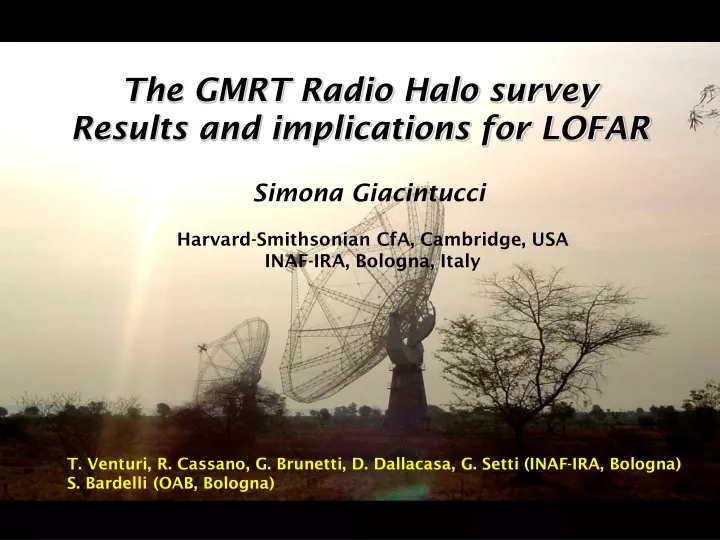 the gmrt radio halo survey results