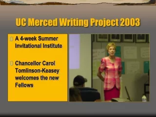UC Merced Writing Project 2003